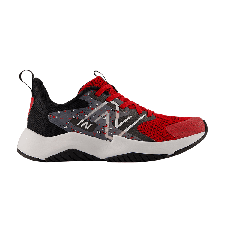 New Balance Rave Run v2 Little Kid 'Team Red Black Cement' — Team Red/Black/Black Cement
