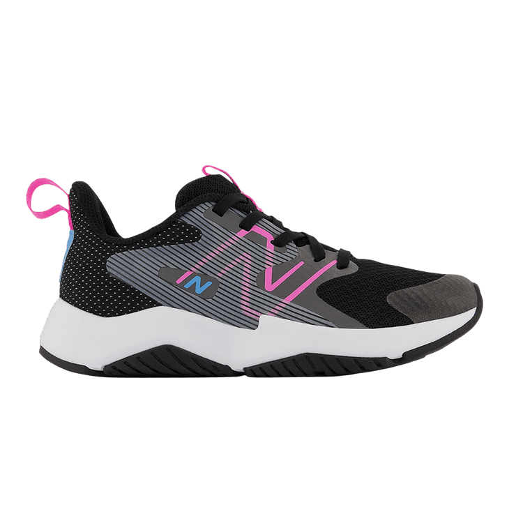 New Balance Rave Run v2 Little Kid Wide 'Black Vibrant Pink' — Black/Vibrant Pink