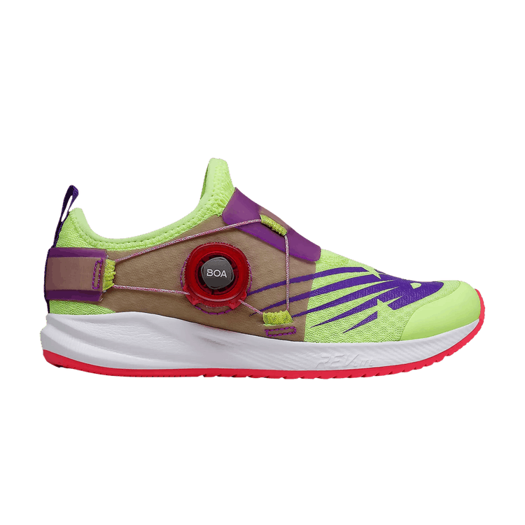 New Balance FuelCore Reveal BOA Little Kid Wide 'Bleached Lime Glow Meta Magenta' — Bleached Lime Glow/Meta Magenta/Alpha Pink