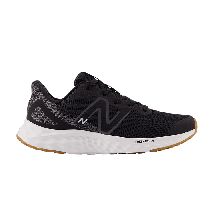 New Balance Fresh Foam Arishi v4 Little Kid Wide 'Black White Gum' — Black/White