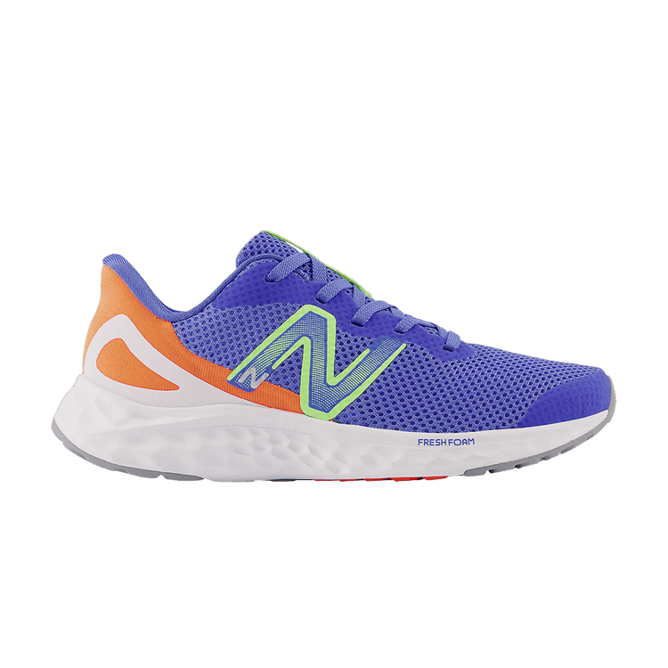 New Balance Fresh Foam Arishi v4 Little Kid Wide 'Bright Lapis Neon Dragonfly' — Bright Lapis/Bleached Lime Glo/Neon Dragonfly