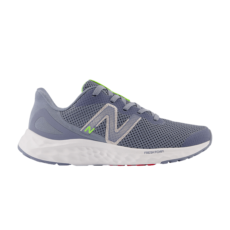 New Balance Fresh Foam Arishi v4 Little Kid Wide 'Arctic Grey Pixel Green' — Arctic Grey/Pixel Green/True Red