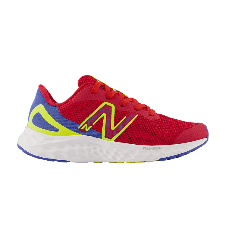 New Balance Fresh Foam Arishi v4 Little Kid X-Wide 'Team Red Cosmic Pineapple' — Team Red/Marine Blue/Cosmic Pineapple