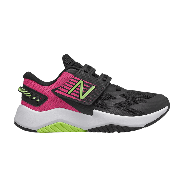 New Balance Rave Run Little Kid Wide 'Black Pink Glow' — Black/Pink Glow/Bleached Lime Glow