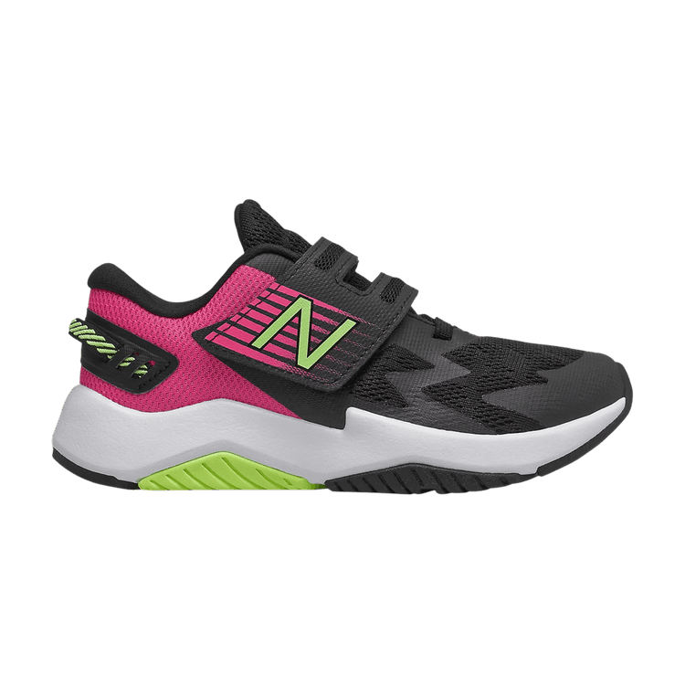 New Balance Rave Run Little Kid 'Black Pink Glow' — Black/Pink Glow/Bleached Lime Glow