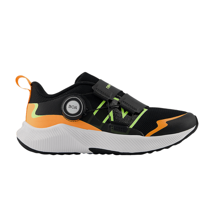 New Balance Dynasoft Reveal v4 BOA Little Kid 'Black Lime Hot Mango' — Black/Bleached Lime Glo/Hot Mango
