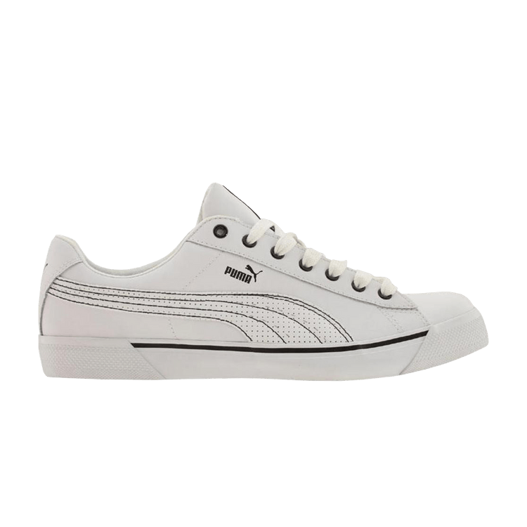 Puma Benny Leather Perf — White / Black