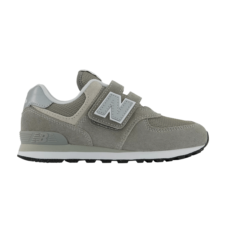 New Balance 574 Hook and Loop Little Kid Wide 'Core Pack - Grey White' — Grey/White