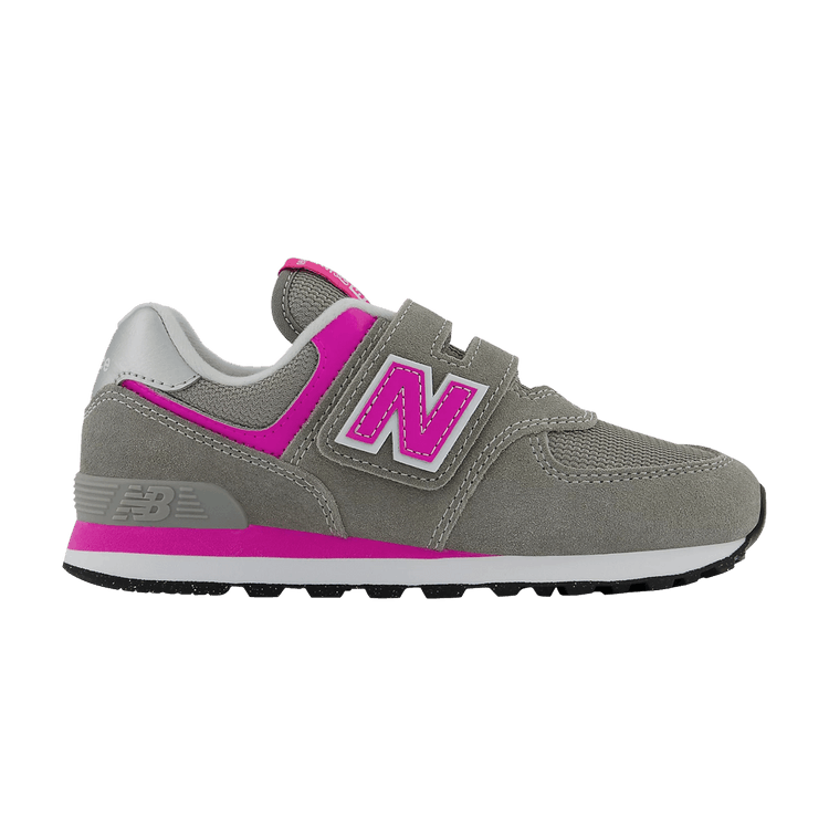 New Balance 574 Hook and Loop Little Kid 'Core Pack - Grey Pink' — Grey/Pink