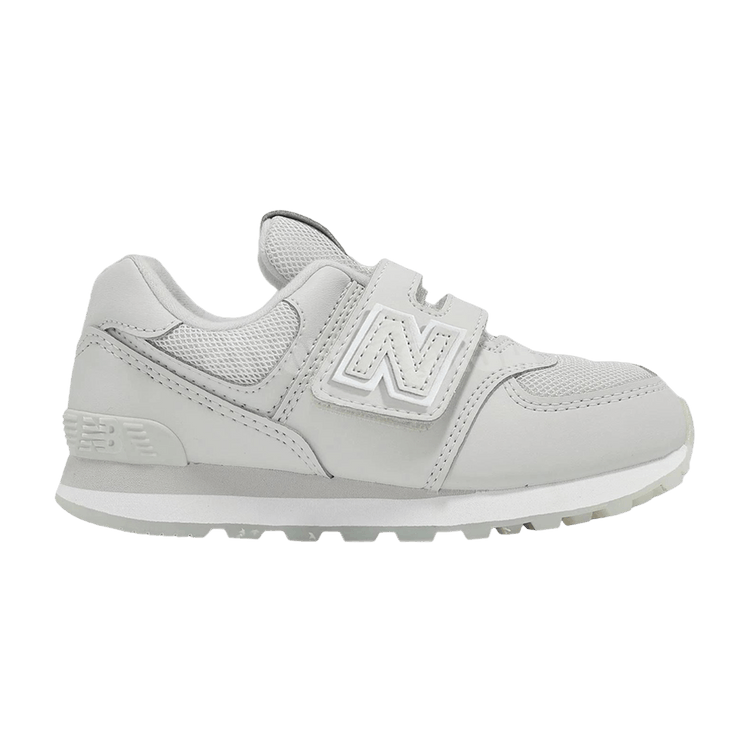 New Balance 574 Little Kid Wide 'Grey White' — Grey/White