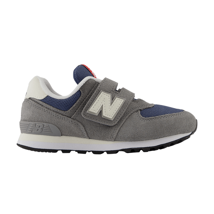 New Balance 574 Hook & Loop Little Kid Wide 'Shadow Grey Vintage Indigo' — Shadow Grey/Vintage Indigo