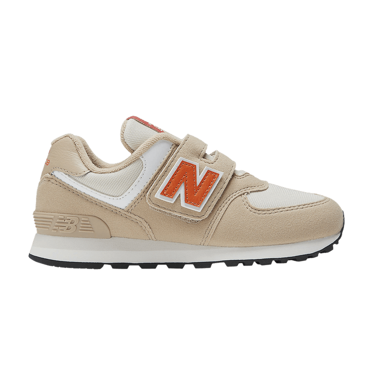 New Balance 574 Hook & Loop Little Kid Wide 'Incense Poppy' — Incense/Poppy