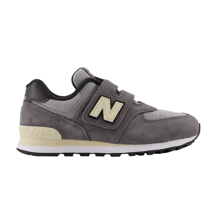 New Balance 574 Hook & Loop Little Kid Wide 'Grey Day 2024 - Magnet' — Magnet/Sandstone