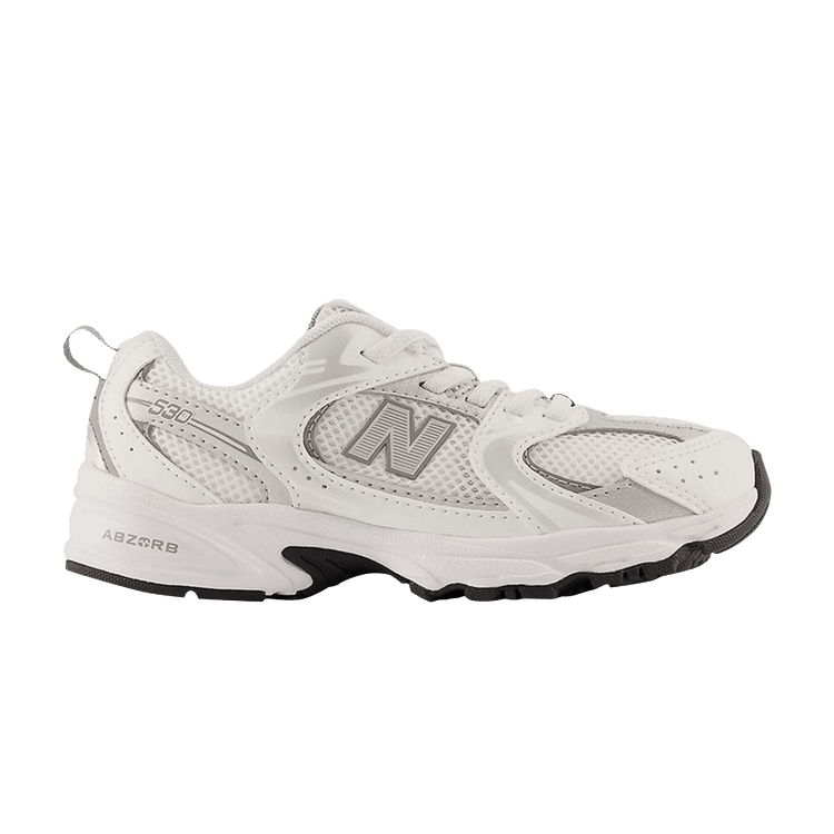 New Balance 530 Little Kid Wide 'White Silver' — White/Silver