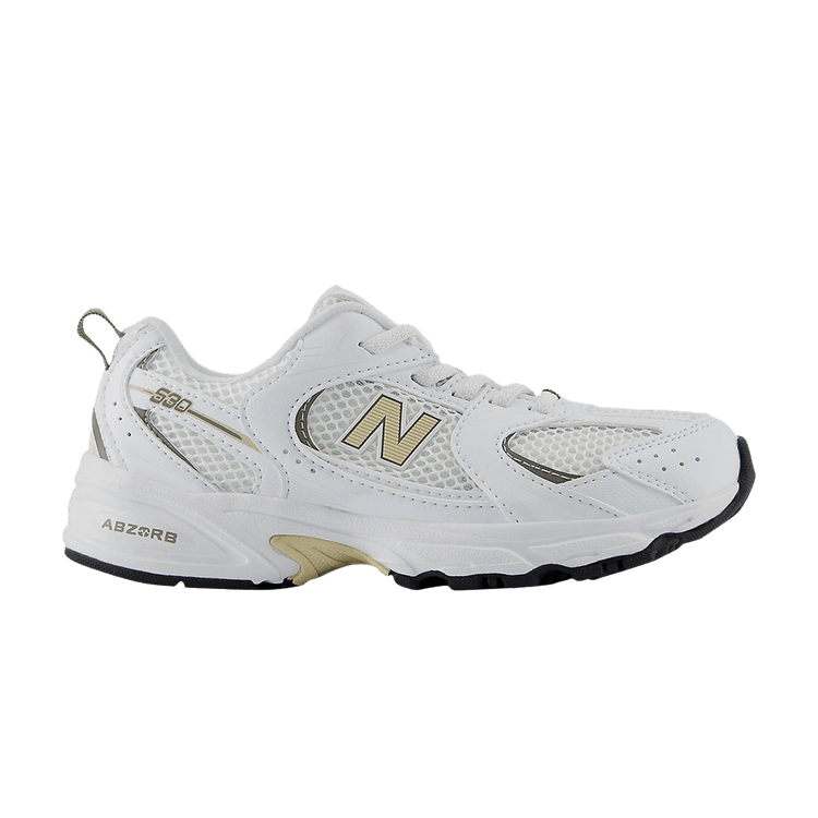 New Balance 530 Little Kid 'White Khaki' — White/Khaki