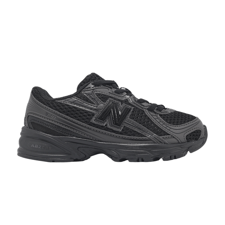 New Balance 740 Little Kid Wide 'Black Cement' — Black Cement