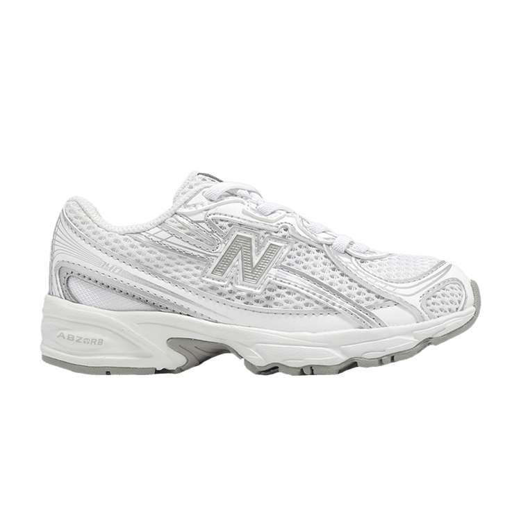 New Balance 740 Little Kid Wide 'White Silver Metallic' — White/Silver Metallic