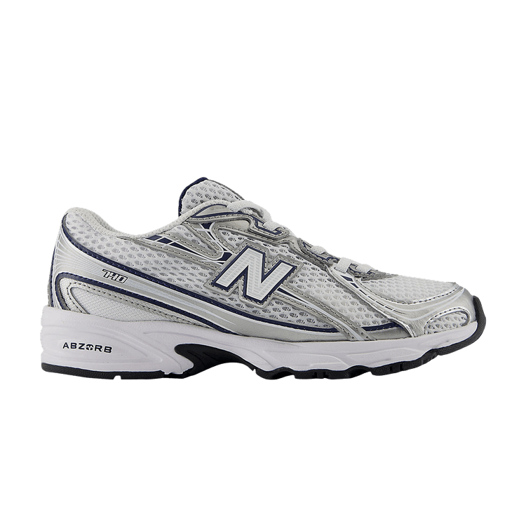 New Balance 740 Bungee Lace Little Kid Wide 'Navy White' — Navy/White