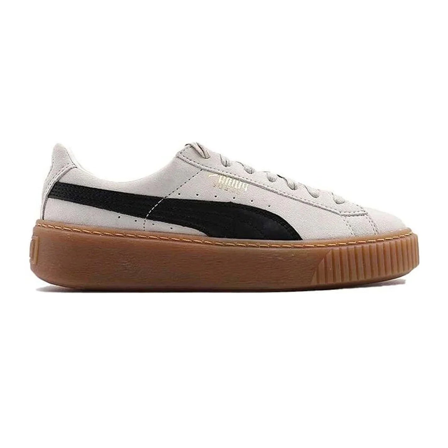 Puma Suede Platform Core 'Whisper White Black' Women's