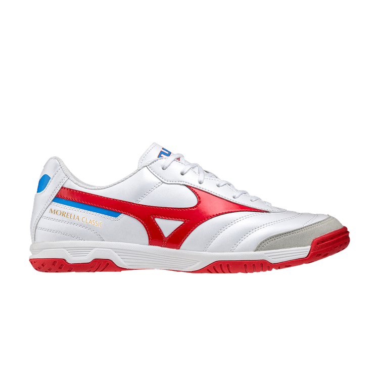 Mizuno Morelia Sala Classic IN 'White High Risk Red' — White/High Risk Red