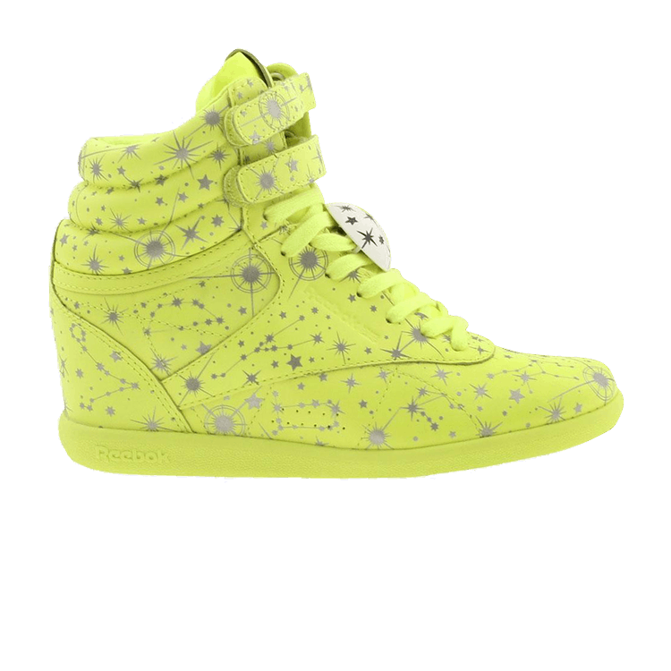 Melody Ehsani x Reebok Wmns Freestyle Hi Int Wedge — Yellow / Silver / Wht / Nvy