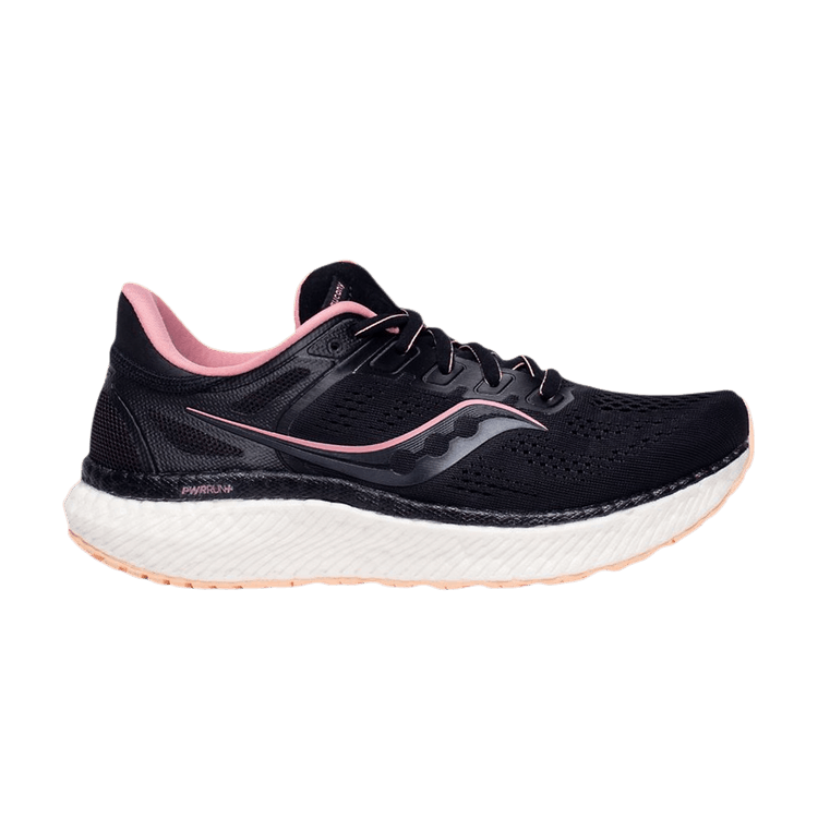 Saucony Wmns Hurricane 23 Wide 'Black Rosewater' — Black/Rosewater
