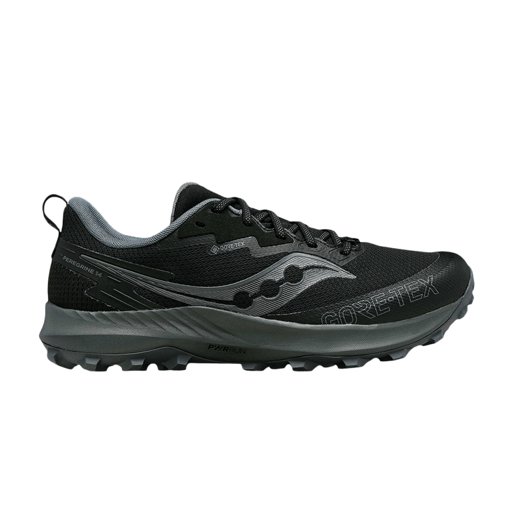 Saucony Wmns Peregrine 14 GORE-TEX 'Black Carbon' — Black/Carbon