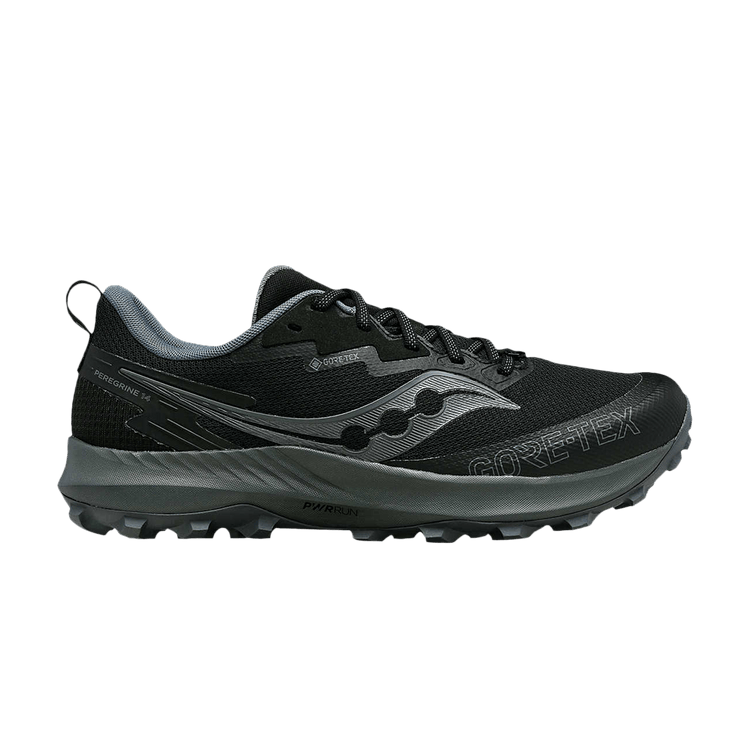 Saucony Wmns Peregrine 14 GORE-TEX 'Black Carbon' — Black/Carbon