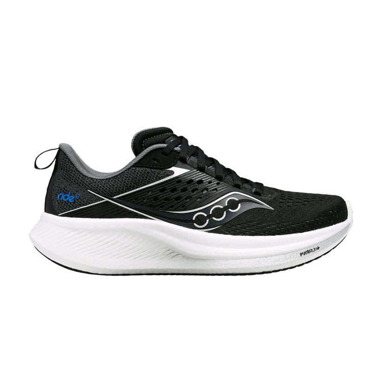 Saucony Wmns Ride 17 Wide 'Black White' — Black/White