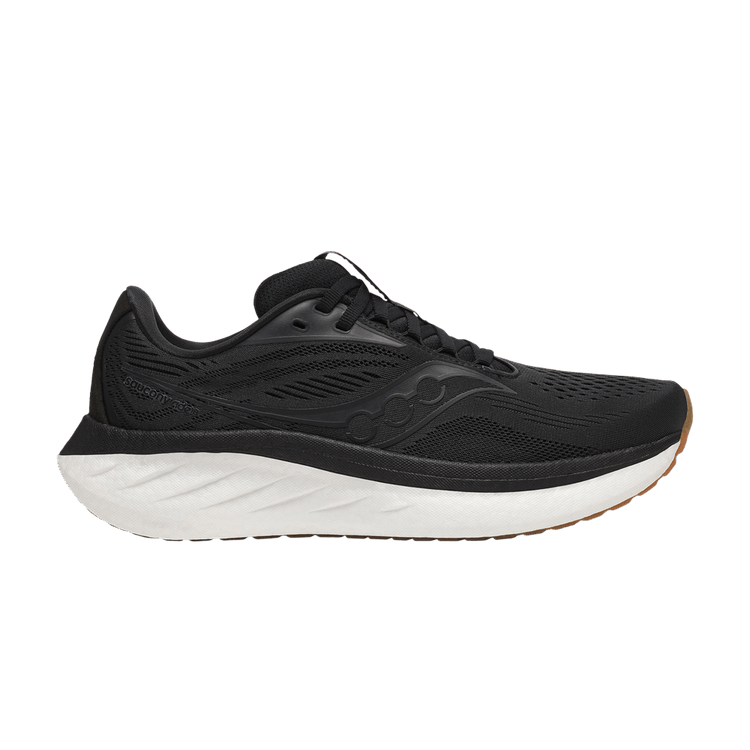 Saucony Wmns Ride 18 'Black Gum' — Black/Gum
