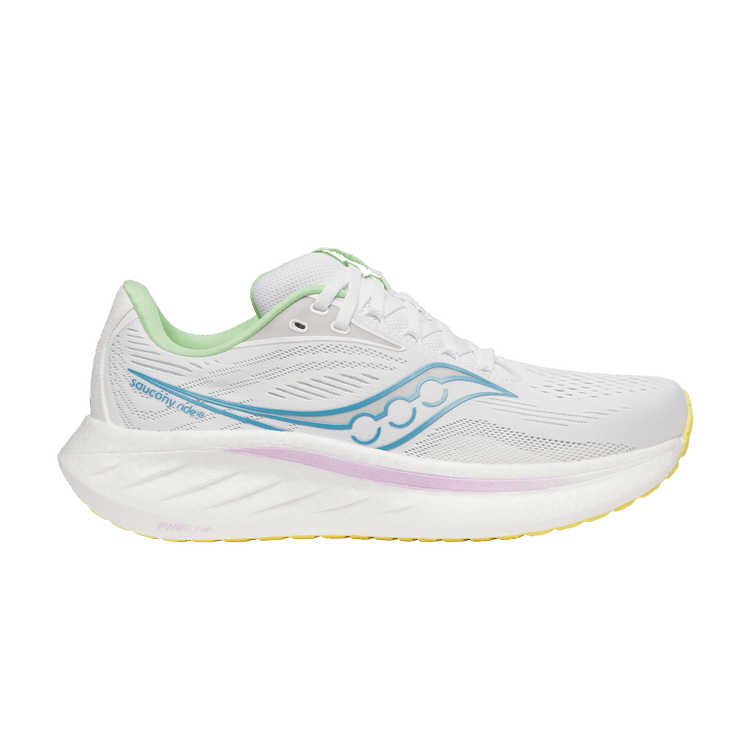 Saucony Wmns Ride 18 'White Verbana' — White/Verbana