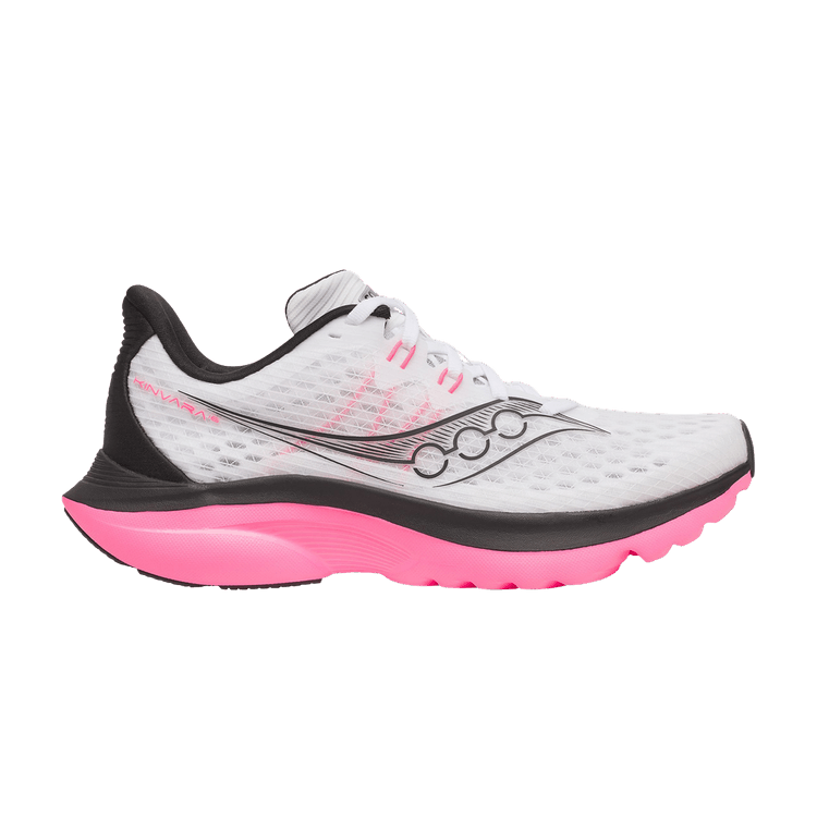 Saucony Wmns Kinvara 16 'White Black Pink' — White/Black