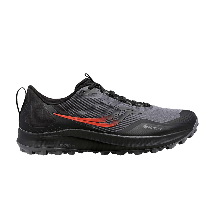 Saucony Peregrine 12 GORE-TEX 'Charcoal Red' — Charcoal/Black