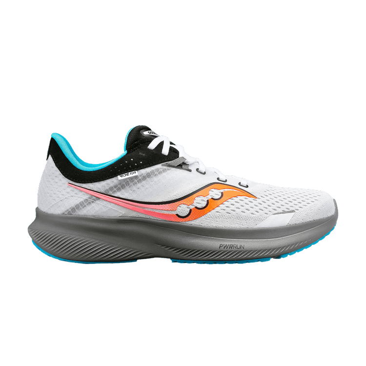 Saucony Ride 16 'White Pink Gravel' — White/Gravel