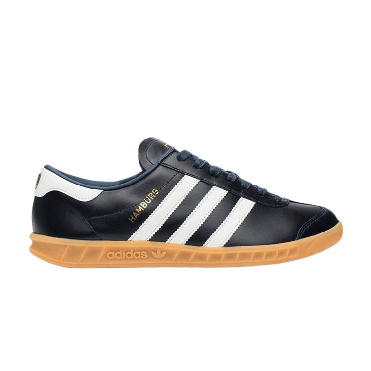 Adidas Hamburg Made in Germany 'Collegiate Navy Gum' — Collegiate Navy/Vintage White/Gold Metallic