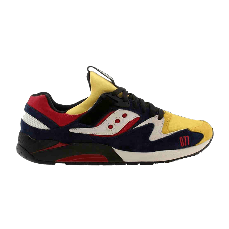 Saucony Play Cloths x Shadow Grid 9000 'Motocross' — Yellow / Red / Blue / Black