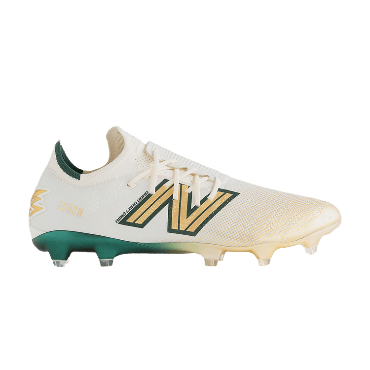 Aimé Leon Dore x New Balance Furon V7+ Pro FG 'White Green Metallic Gold' — White/Metallic Gold/Black