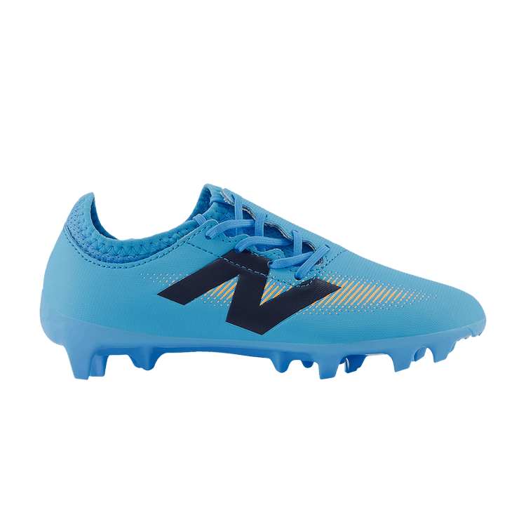 New Balance Furon Dispatch V77+ FG Big Kid 'Team Sky Blue Mango' — Team Sky Blue/Mango