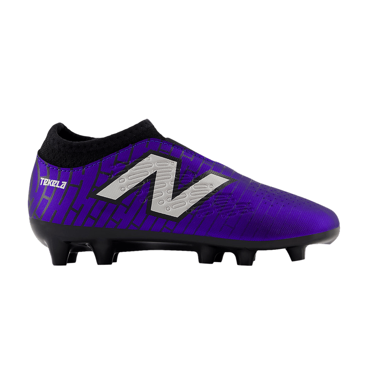 New Balance Tekela V4+ Magique FG Big Kid 'Power Surge Pack' — Infinity Blue/Metallic Silver/Black