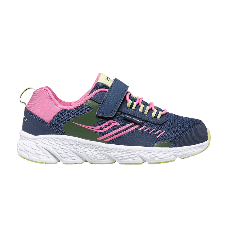Saucony Wind Shield A/C Big Kid 'Navy Green Pink' — Navy/Green/Pink