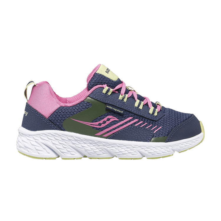 Saucony Wind Shield Big Kid 'Navy Green Pink' — Navy/Green/Pink