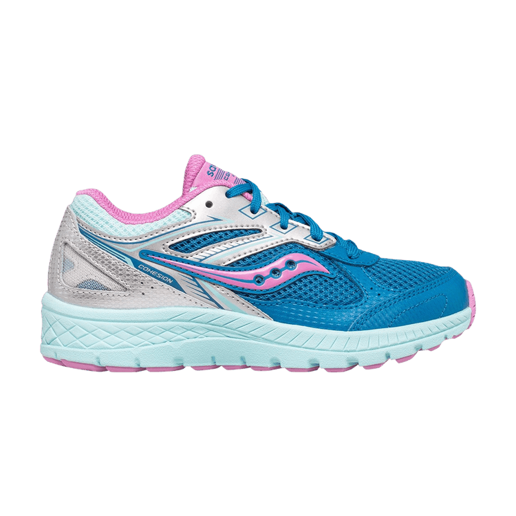 Saucony Cohesion 14 Lace Big Kid 'Turquoise Pink' — Turquoise/Pink