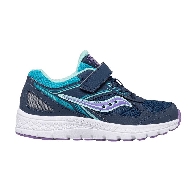 Saucony Cohesion 14 A/C Big Kid 'Navy Turquoise' — Navy/Turquoise