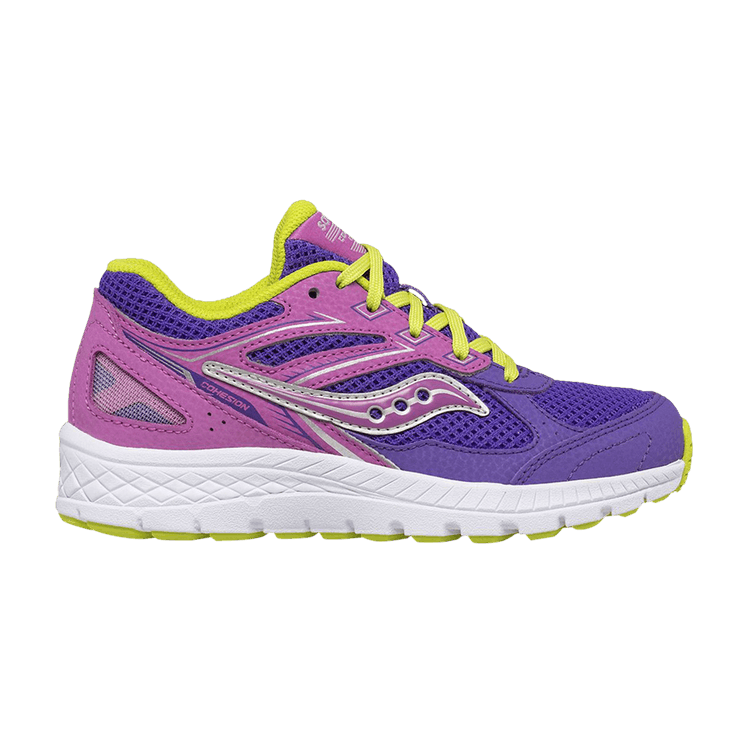Saucony Cohesion 14 Lace Big Kid 'Purple Green' — Purple/Green