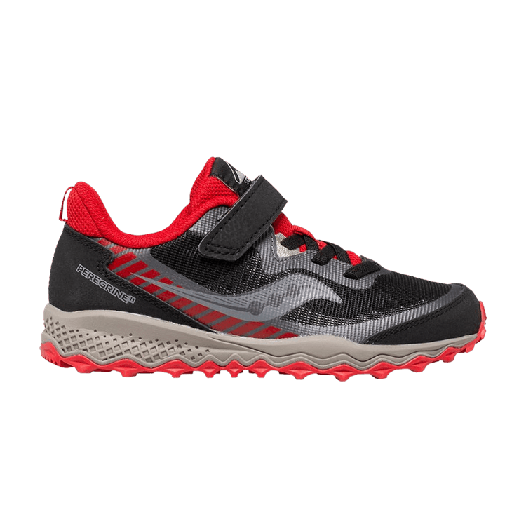 Saucony Peregrine 11 Shield A/C Big Kid 'Black Red' — Black/Red