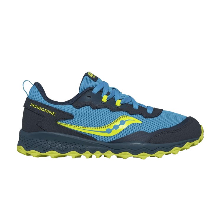 Saucony Peregrine KDZ Big Kid 'Blue Citron' — Blue/Citron