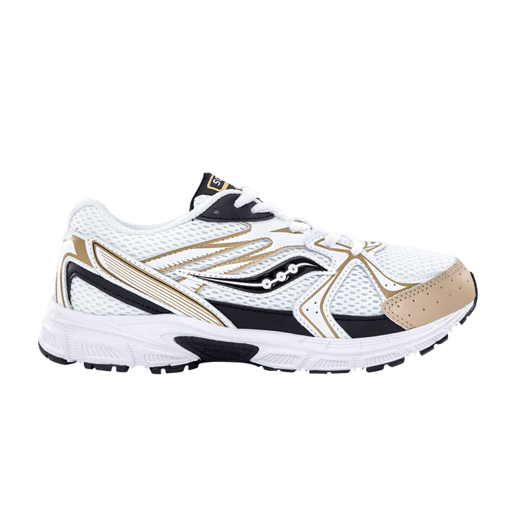 Saucony Grid Ride Millennium KDZ Big Kid 'White Gold Black' — White/Gold/Black