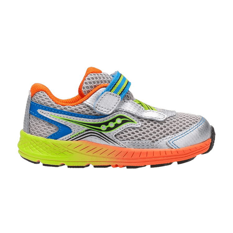 Saucony Ride 10 Little Kid 'Silver Orange Green' — Silver/Orange/Green