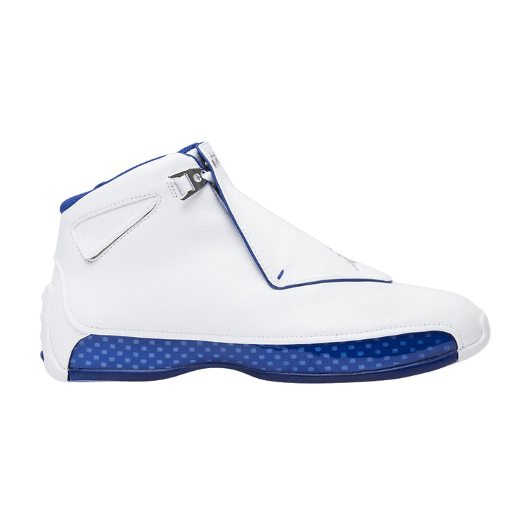 Air Jordan 18 Retro 'White Sport Royal' Sample — White/Metallic Silver/Sport Royal/White