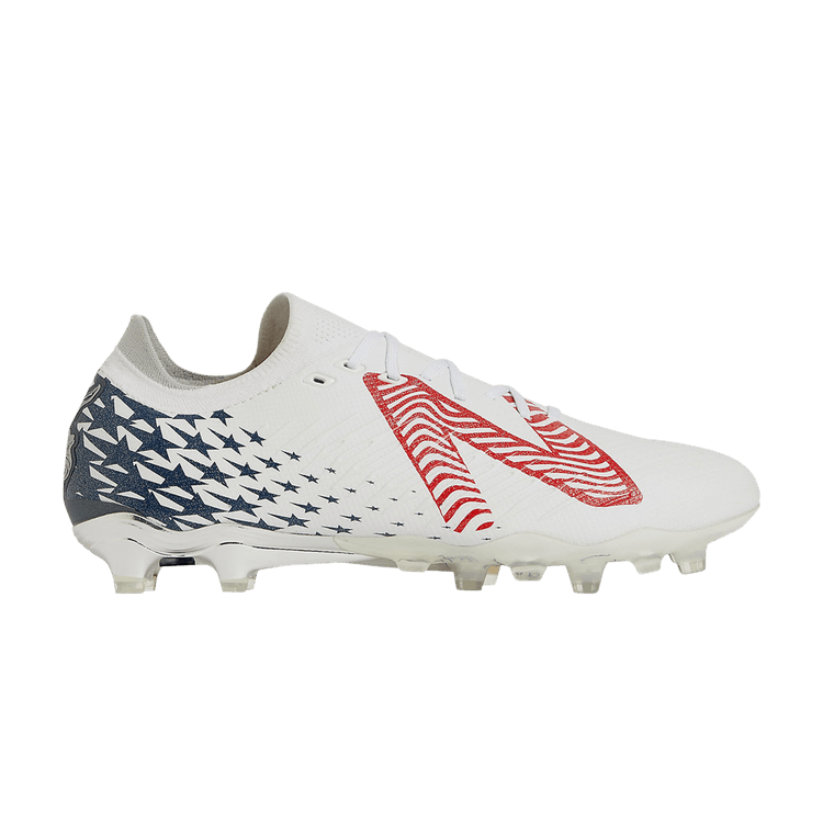 New Balance Timothy Weah x Tekela v4 Pro Low FG 'Queens' Finest' — White/Red/Blue